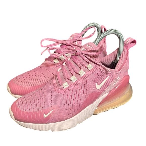 Nike Air Max 270 Flamingo Pink Running Shoes Comfort Sneaker Youth Kids 4Y - Picture 1 of 7